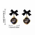 thumbnail image 5 of SE Women's Retro Style Black Bow Earrings, 5 of 8