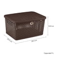 thumbnail image 2 of PLASTICOS LA ARDILLA KIT CAJA RTTN C/TAPA CH Y MED 4P CHOCO PLASTICOS LA ARDILLA Tipo Rattan (Chocolate), 2 of 4