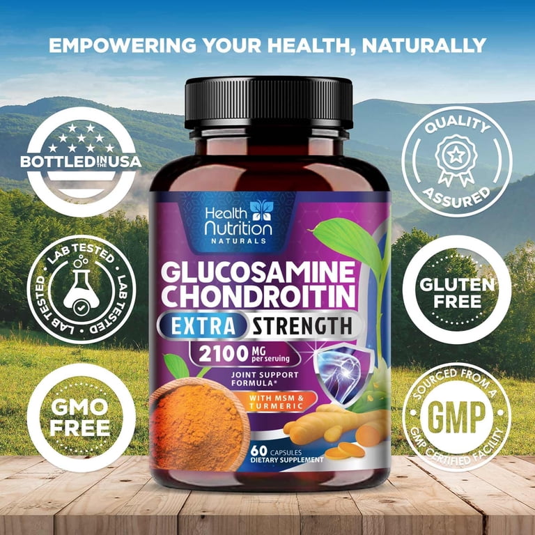 Glucosamine Chondroitin MSM With Collagen & Turmeric | Joint Support Supplement - 100 Capsules | Vitamisan