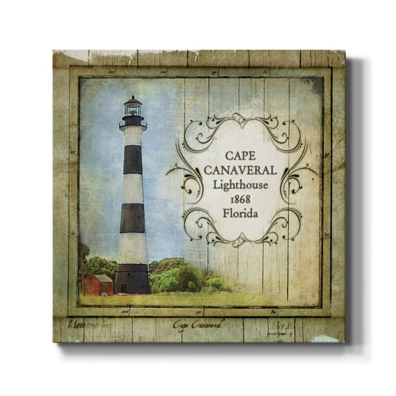 Wexford Home Florida Lighthouse II-Premium Gallery Wrapped Canvas, 24" x 24" - Ready to Hang