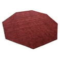 thumbnail image 2 of Rugsotic Carpets Hand Knotted Loom Wool 6'x6' Octagon Area Rug Solid Dark Red L00999, 2 of 4