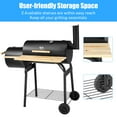 thumbnail image 5 of Segmart BBQ Charcoal Grill, 45.28-inch Length Portable Barbecue Grill, Offset Smoker Barbecue Oven with Wheels & Thermometer for Outdoor Picnic Camping Patio Backyard, 5 of 8