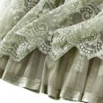 thumbnail image 6 of ShomPort Skirts for Women Lace Long Skirts Elastic High Waist Layered Midi Skirts Elegant Summer A-Line Skirts for Ladies (One Size, Green), 6 of 6