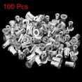 thumbnail image 3 of Unique Bargains #8-32 Écrous à Rivet en Alliage d'Aluminium Tête Plate Filetée Argent 100 Pcs, 3 of 5