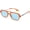 A3 Orange / Blue Lens, variant on Retro 70s Aviator Sunglasses for Women Men - Small Frame Square Tinted Shades Sun Glasses
