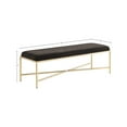 thumbnail image 3 of Meridian Furniture Valley Brown Chenille Fabric Bench, 3 of 7