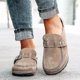thumbnail image 2 of Zuecos cómodos informales para mujer, sandalias sin cordones de gamuza, zapatos de verano para el hogar y la oficina- kaili Sencillez, 2 of 4
