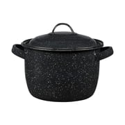 Granite Ware 4 quart Stock Pot with lid. Enameled steel ideal for soups, stews. You can use it direct on fire!