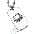 thumbnail image 1 of Stainless Steel Tribal Cancer Zodiac (Crab) Dog Tag Pendant Necklace, 1 of 3