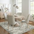 thumbnail image 4 of Boho Vintage Round Rug ft- Faux Wool Dreely Washable Area Rug Small Distressed Throw Rugs Floor Carpet for Door Mat Entryway Bedrooms Laundry (Round - ; Diameter Border ), 4 of 7