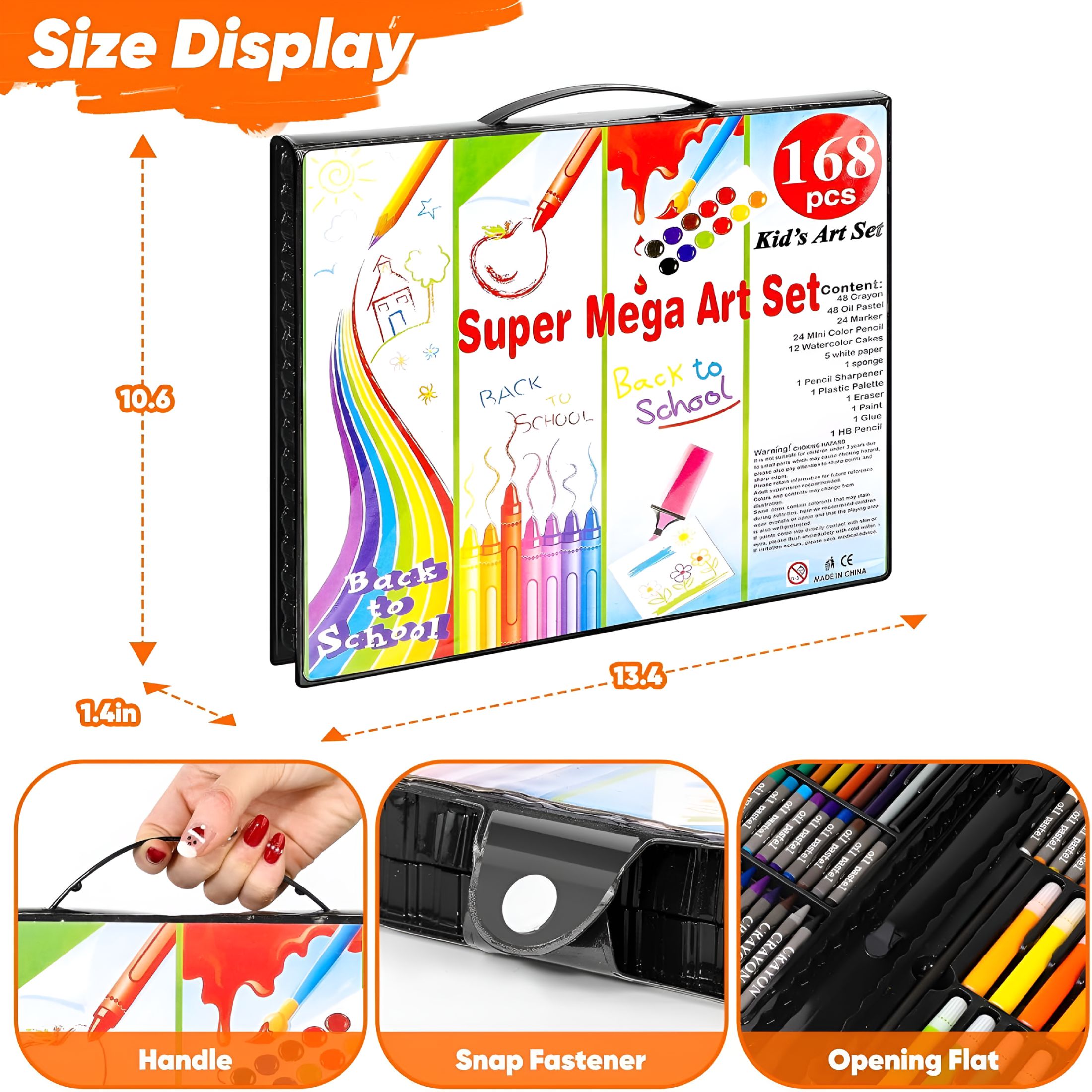 CCOCC 2026 New Art Supplies Drawing Kit 168-Pack Art Set Drawing Sets Coloring Art Kits Arts and Crafts for Kids Ages 6-8 9-12 Art Supplies for Girls Ages 8-12 Creative Gift Art Box for Kids Adults
