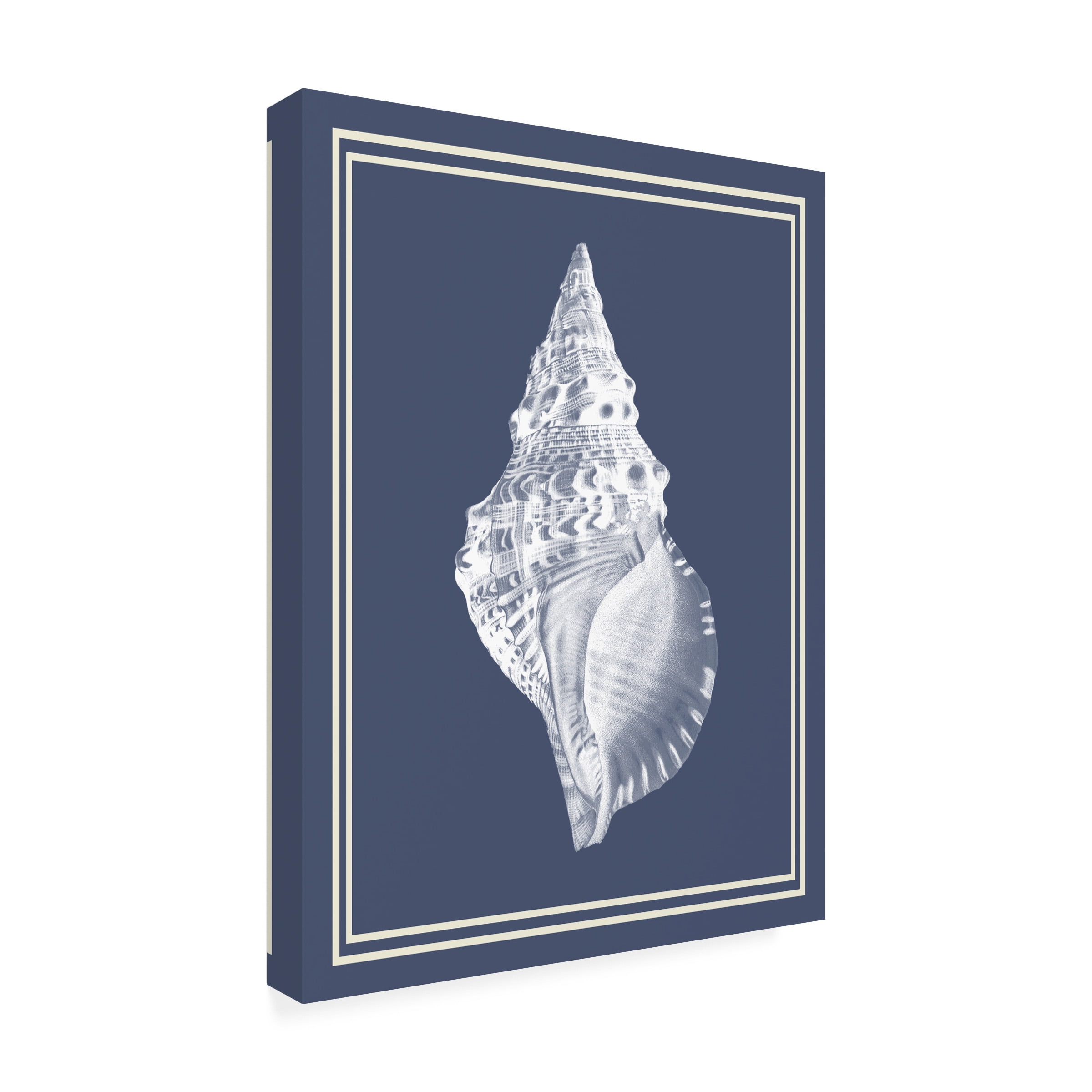 Fab Funky 'Mixed Nautical White on Indigo Blue III' Canvas Art