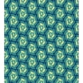 thumbnail image 3 of Abstract Duvet Cover Set, Fractal Triangles Circular Shapes Retro Style Geometrical Tile, Decorative 2 Piece Bedding Set with 1 Pillow Shams, Twin Size, Blue Teal Pale Green, by Ambesonne, 3 of 3