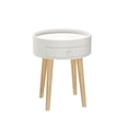 thumbnail image 5 of SYNGAR Modern Coffee Tables for Living Room, Cocktail Table Coffee Table with Drawer and Sturdy Wood Legs, Sofa Center Table Tea Table for Bedroom Apartment, Reception, White, 5 of 8