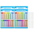 thumbnail image 1 of Unique Bargains 11x17inch Educational Posters, 4pcs Multiplication Chart Poster Division Chart Addition Poster Subtraction, 1 of 5