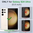 thumbnail image 3 of for Samsung Galaxy S24 Ultra Magnetic Case Compatible with Magsafe, PU Leather Phone Case [Ratchet Ticking Kickstand Ring] Anti-Shock TPU Protective Case Fits for Galaxy S24 Ultra 5G (Black), 3 of 7