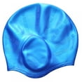 thumbnail image 4 of Cover Ears Swim Caps for Long Hair 100% Silicone Swimming Hat for Unisex Adult Kids Reduce Water Intake Makes Your Hair Clean, 4 of 5