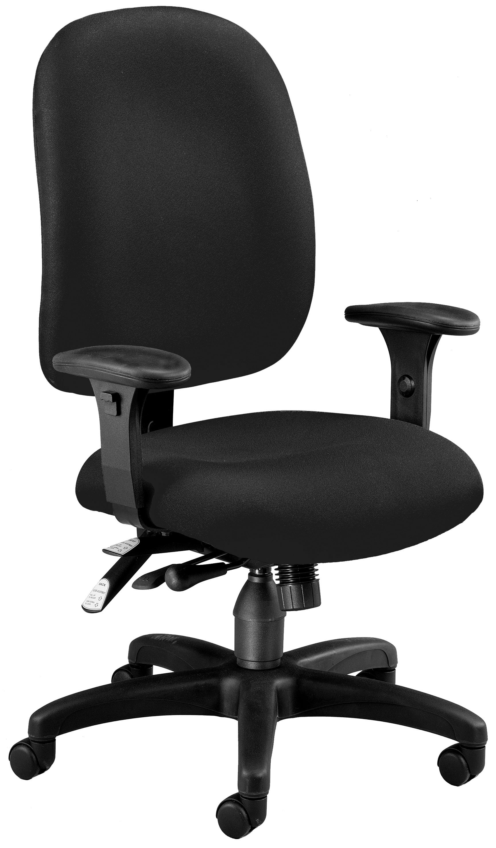 BLACK Model 125 ComfySeat Ergonomic MultiAdjustable Fabric Super Task