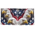 thumbnail image 7 of Yayeee Kitchen Curtains Tier Set of 2 Light Filtering 57"x36" Over Sink Window Panels, American Eagle Pattern, 7 of 7
