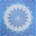 thumbnail image 2 of Gypsie Blu Mandala Twin Hippie Wall Tapestry Boho Wall Hanging Beach Bedspread Living Room Decor Bedsheet Tapestries, 2 of 3