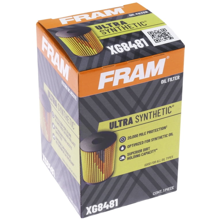 FRAM Xtended Guard Oil Filter, XG8481, 20K Mile Engine Protection