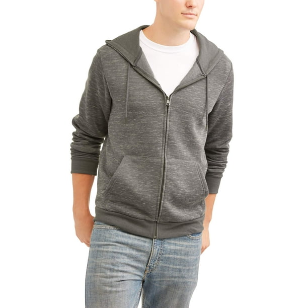 Faded Glory - Men's Textured Full Zip Hoodie - Walmart.com - Walmart.com