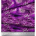 thumbnail image 3 of Soimoi Purple Cotton Duck Fabric Leopard & Tiger Animal Skin Fabric Prints By Yard 44 Inch Wide, 3 of 3