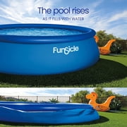 Funsicle QuickSet Above Ground Swimming Pool – with Inflatable Top Ring, 10' x 30, For Kids & Adults, Round, Blue