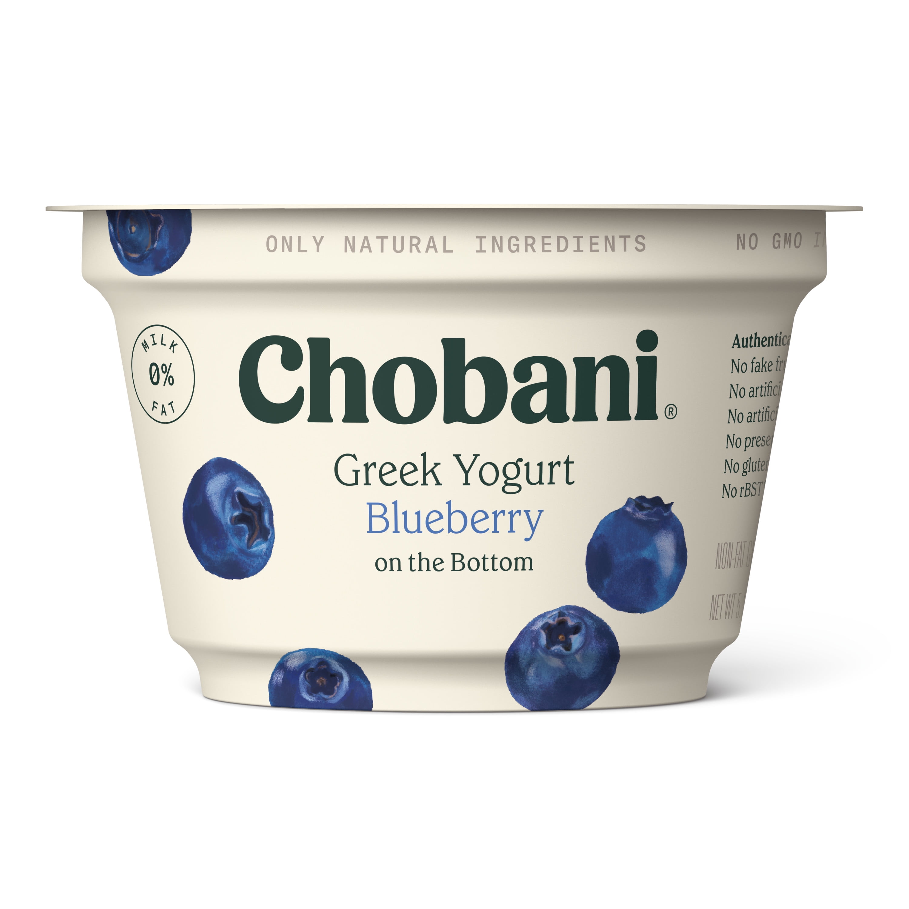 Chobani Non-Fat Blueberry on the Bottom Greek Yogurt, 5.3oz Cup