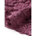 thumbnail image 5 of INSPIRE CHIC Women's Lace Bolero Shrug Floral Open Front Long Sleeve Cropped Cardigan Burgundy S, 5 of 6