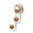 Natural Wood Color 7.09in, variant on Metal Double Hook Suction Cup Hooks,Waterproof Rustproof Storage Hooks for Bathroom Shower,Heavy Duty No Drill Coat Hooks with Ball Ends,Adhesive Hooks for Bathroom (Walnut Color 7.09in)