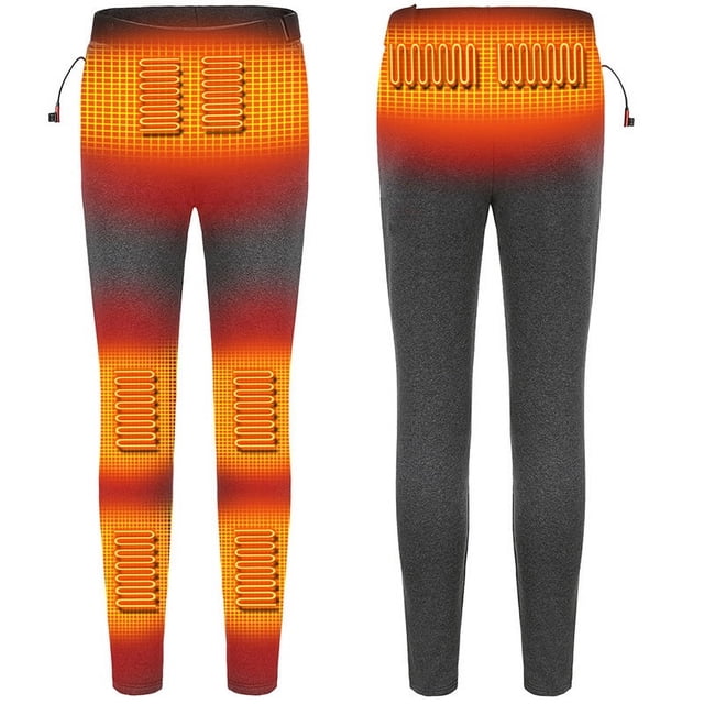 Pantalones gruesos y cálidos de terciopelo de invierno más pantalones calefactores inteligentes para hombre con rodilleras calefactoras con carga USB