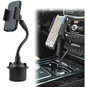 Universal Car Mount Adjustable Gooseneck Cup Holder Stand Cradle for Cell Phone / iPhone 13 /12/11, Samsung Galaxy S21 / S20 / S10