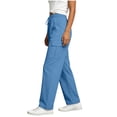 thumbnail image 4 of Women Drawstring Pants Casual New Wide Leg Linen Pants for Women Casual Loose Elastic Waist Casual Pants with Pockets Summer Breathable Comfy Trousers Daily Wear, 4 of 8