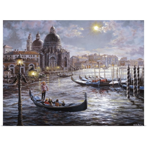 Great BIG Canvas | Rolled Nicky Boehme Poster Print entitled Grand Canal Venice