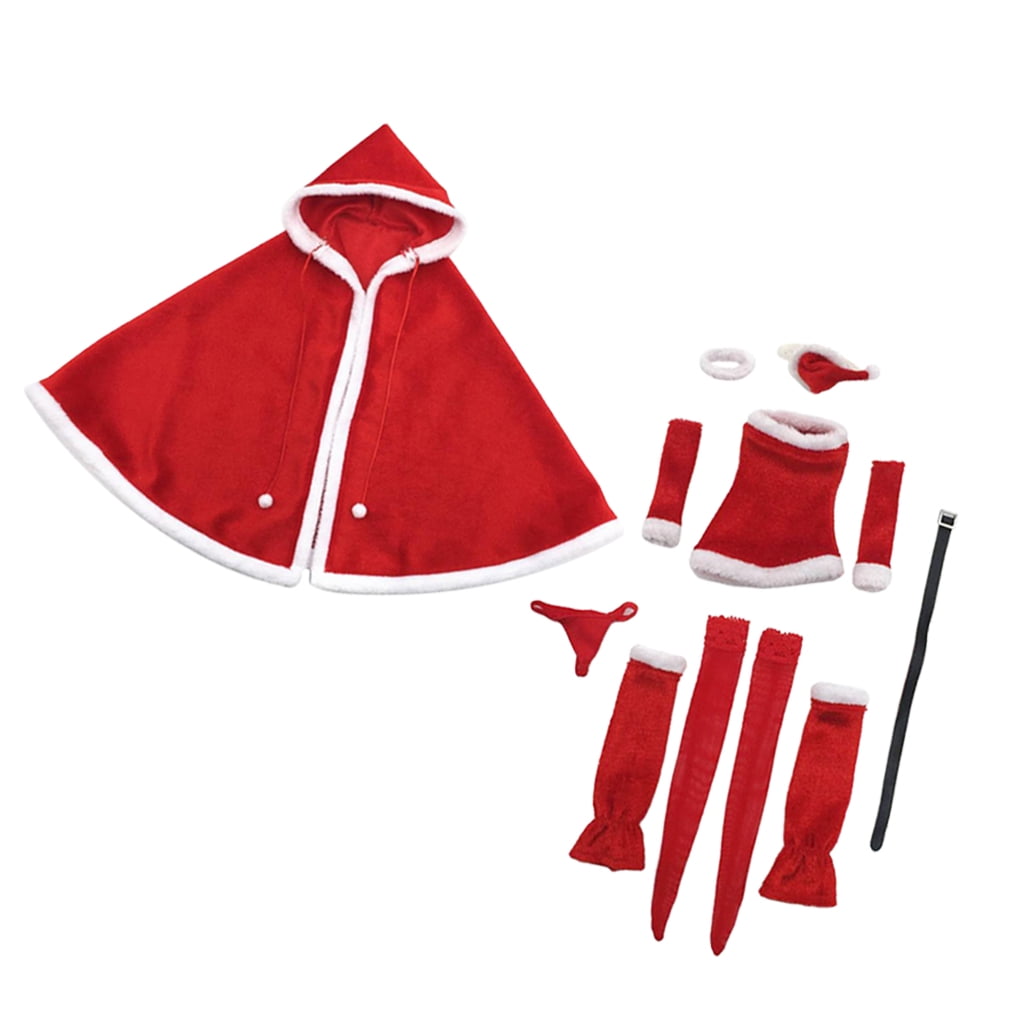1/6 Christmas Costume Cloak Cape for 12'' Action Figure  Phicen Accs 