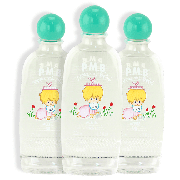 Para Mi Bebe Baby Oil - Pure Mineral Oil, Soft Skin, 8.3 fl oz (Pack of 3)