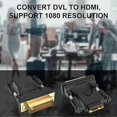 thumbnail image 5 of DVI to HDMI Adapter (2 Pack), Gold Plated DVI (DVI D) Male to HDMI Female Converter Adapter, Bi-Directional Support 3D 4K ARC Ethernet, 5 of 5