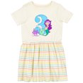 thumbnail image 3 of Inktastic Third Birthday Mermaid Girls Toddler Dress, 3 of 5