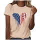 thumbnail image 3 of TaTaai Womens Independence Day Printed Casual Tops Round Neck Short Sleeve Pullover T Shirts Soft Lightweight Comfy Fashion Daily Holiday Party Outfits Gift, 3 of 5