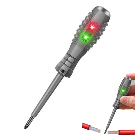 Non-Contact Voltage Tester Pen - AC/DC 12-220V Detector - Current Sensor - Safe Volt Detector for Outlets/Wires/Circuits. (cross head)