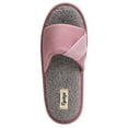 thumbnail image 4 of Floopi Women's Soft Waffle Slide W/Accent Knit Strap Open Toe Slipper W/ Memory Foam, 4 of 5