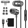 thumbnail image 2 of PYYNA-Rider USB C Headphones, 5 Years Warranty, Magnetic USB-C Earbuds for iPhone 17 16 15 Pro Max Plus Air Samsung Galaxy S24 S23 Ultra S22 S21 FE S20 Z Flip 3 Fold 4 A54, USB Type C Earphones - Gre, 2 of 4