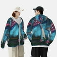 thumbnail image 6 of Gaeub Fantasy Mushrooms Men's and Women's UPF 50+ Long-Sleeved Sun Protection Clothing, Fishing Shirt Long Sleeve Zip - Medium, 6 of 9