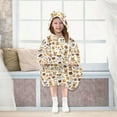 thumbnail image 6 of Wearable Blanket Hoodie for Kids Pets and Treats Flannel Hooded Blanket with Pockets and Sleeves Suitable for Boys and Girls, 6 of 7