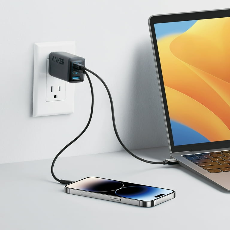 Anker PowerPort III 3-Port 65W Wall Charger, PPS Fast Compact Foldable Wall Charger for MacBook Pro/Air, iPad Pro, Galaxy, Note, iPhone, Pixel, and Anker PowerPort III 3-Port 65W Wall Charger, PPS Fast Compact Foldable Wall Charger for MacBook Pro/Air, iPad Pro, Galaxy, Note, iPhone, Pixel, and
