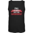 thumbnail image 1 of I'm A Drummer What's Your Superpower Black Adult Tank Top - Large, 1 of 1