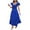 Blue, variant on TJAZFJPA Dress Women Women’S Casual Maxi Dress Flutter Sleeve Scoop Neck Smocked Tiered A Line Flowy Beach Long Sun Dresses Travel Dress Gala Dresses