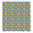 thumbnail image 3 of Ambesonne Flower Shower Curtain, Retro Roses on Stripes, 69"Wx84"L, Multicolor, 3 of 5