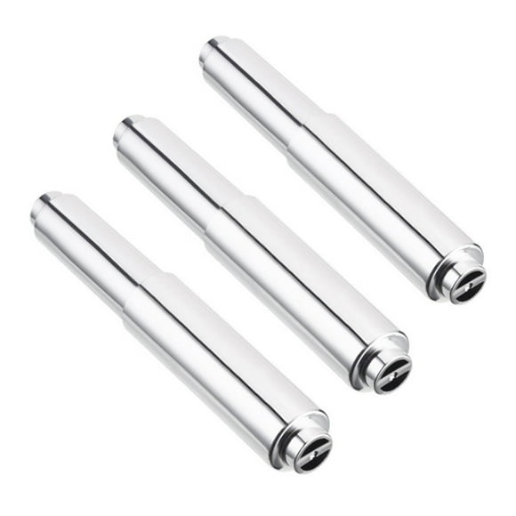 3 piezas de rollos de papel higiénico para baño, enrolladores de papel flexibles (plateados)